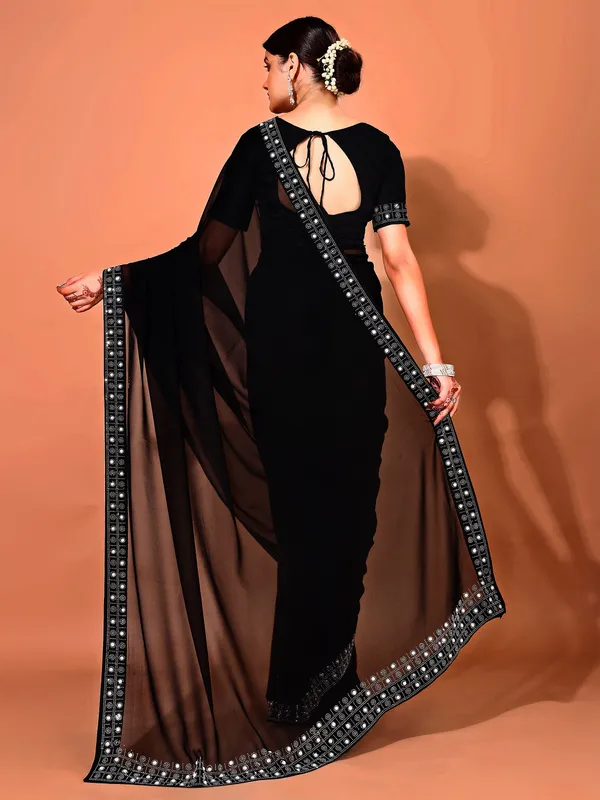Leelavati_Embroidered_Embellished_Bollywood_Georgette_Saree_Black