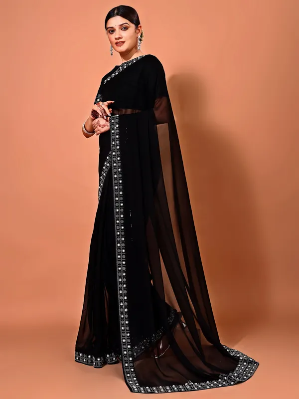 Leelavati_Embroidered_Embellished_Bollywood_Georgette_Saree_Black