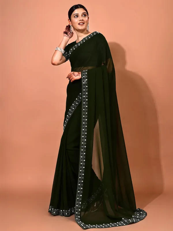 Leelavati_Embellished_Bollywood_Chiffon_Saree_Green