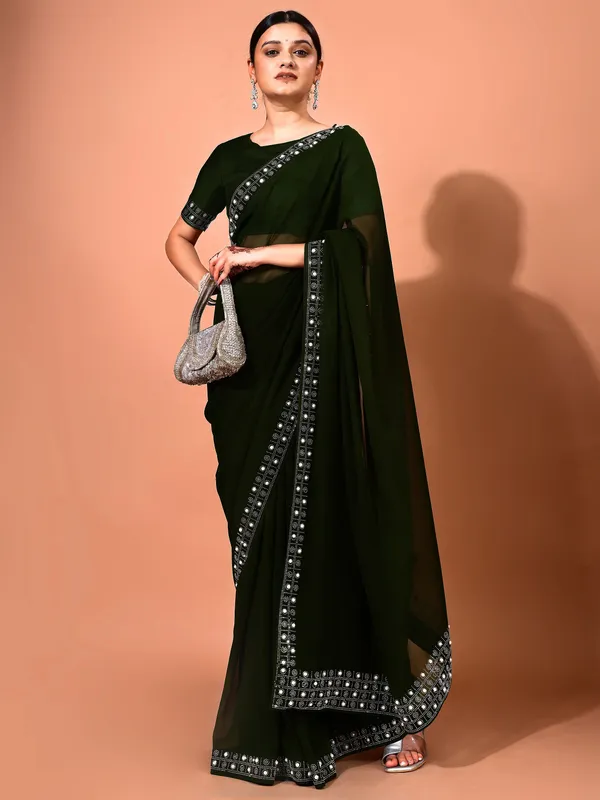 Leelavati_Embellished_Bollywood_Chiffon_Saree_Green