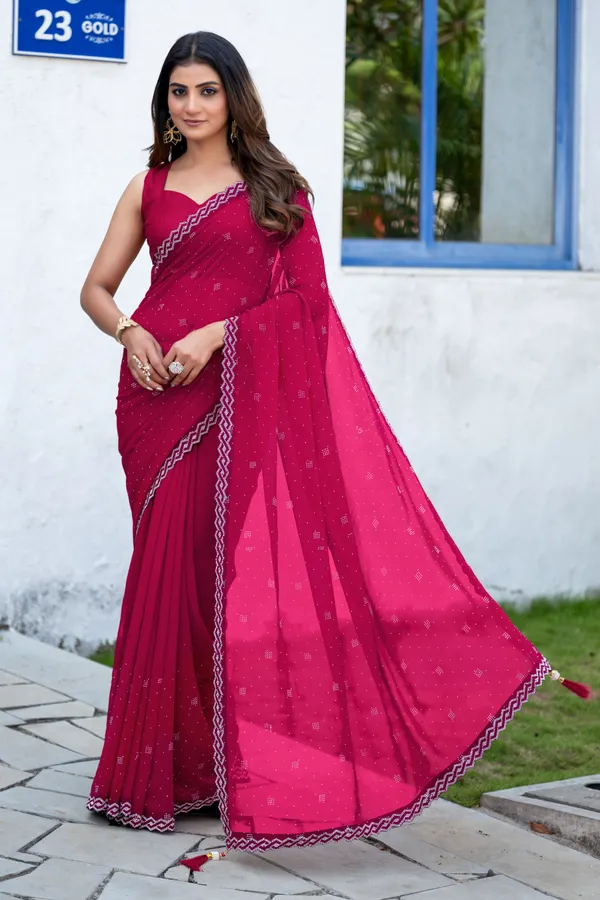 Leelavati_Embellished_Bollywood_Chiffon_Saree_Pink