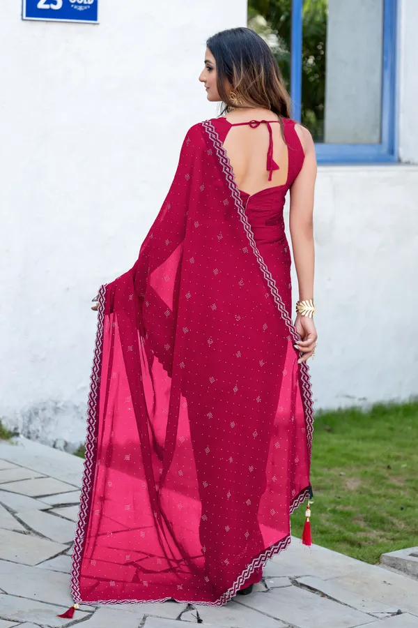 Leelavati_Embellished_Bollywood_Chiffon_Saree_Pink