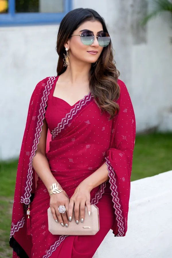 Leelavati_Embellished_Bollywood_Chiffon_Saree_Pink