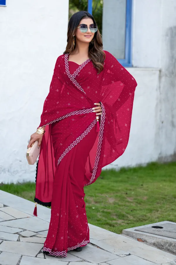 Leelavati_Embellished_Bollywood_Chiffon_Saree_Pink