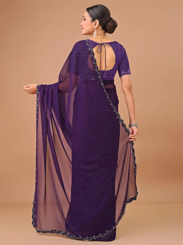 Leelavati_Embellished_Bollywood_Chiffon_Saree_Purple