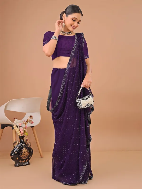 Leelavati_Embellished_Bollywood_Chiffon_Saree_Purple