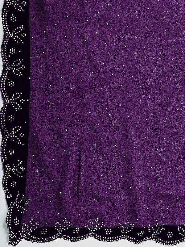 Leelavati_Embellished_Bollywood_Chiffon_Saree_Purple