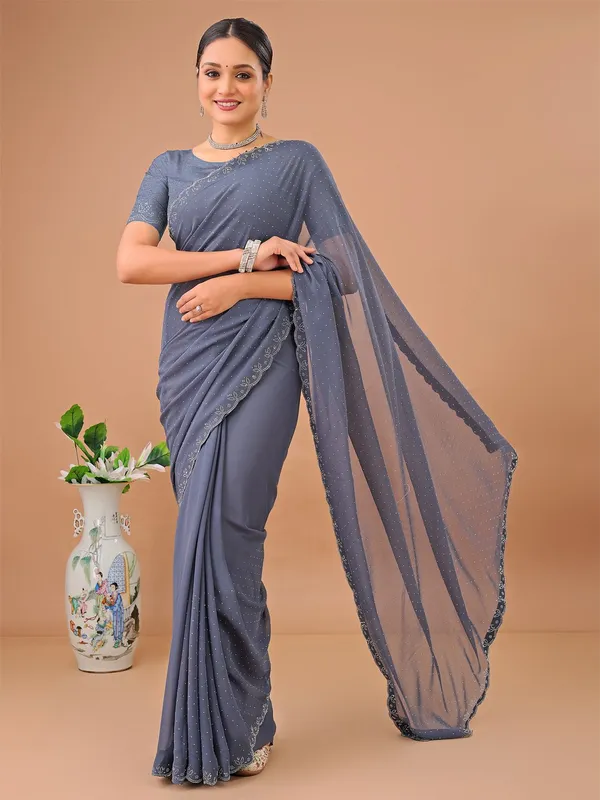 Leelavati_Embellished_Bollywood_Chiffon_Saree_Grey