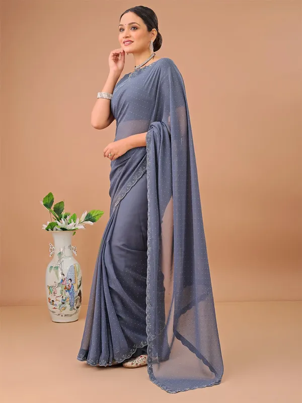 Leelavati_Embellished_Bollywood_Chiffon_Saree_Grey