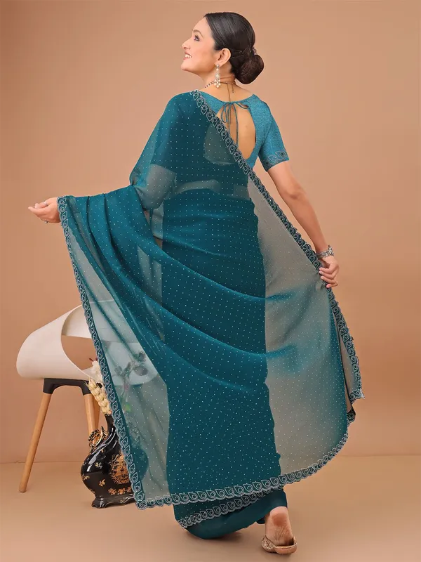Leelavati_Embellished_Bollywood_Chiffon_Saree_Light_Blue