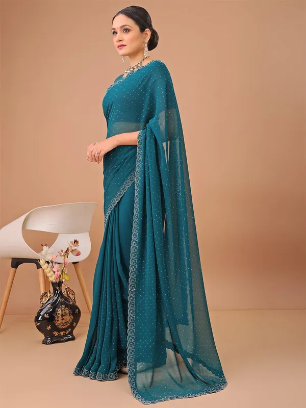 Leelavati_Embellished_Bollywood_Chiffon_Saree_Light_Blue