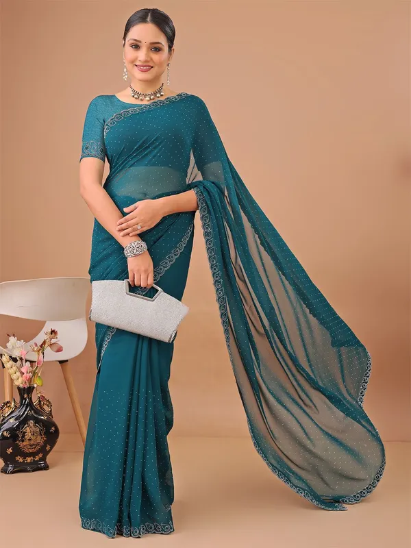 Leelavati_Embellished_Bollywood_Chiffon_Saree_Light_Blue