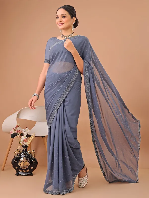 Leelavati_Embellished_Bollywood_Chiffon_Saree_Grey