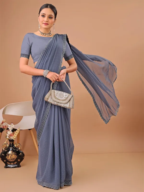 Leelavati_Embellished_Bollywood_Chiffon_Saree_Grey