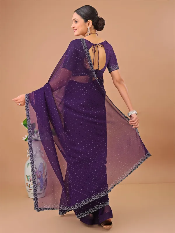Leelavati_Embellished_Bollywood_Chiffon_Saree_Purple