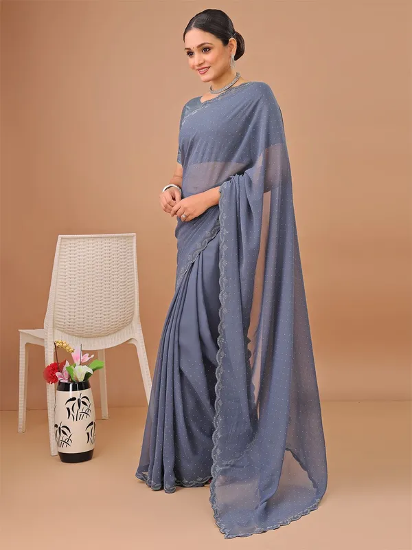Leelavati_Embellished_Bollywood_Chiffon_Saree_Grey