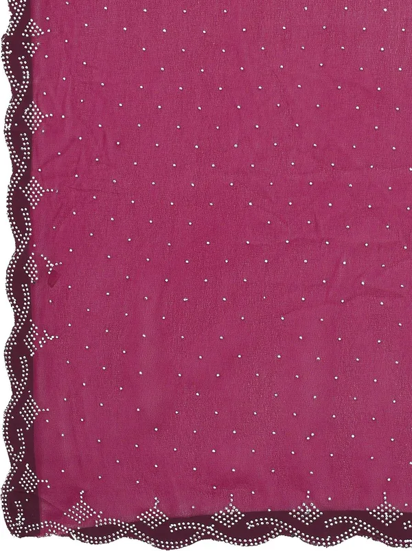 Leelavati_Embellished_Bollywood_Chiffon_Saree_Maroon