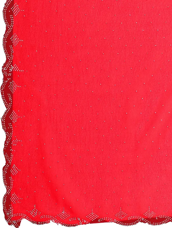 Leelavati_Embellished_Bollywood_Chiffon_Saree_Red