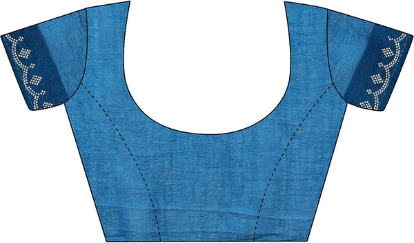 Leelavati_Embellished_Banarasi_Organza_Saree_Blue