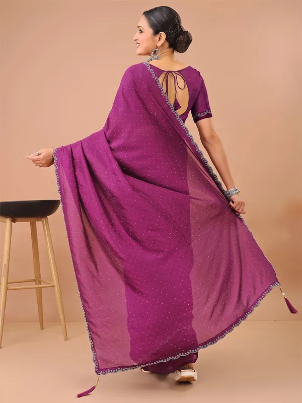 Leelavati_Embellished_Banarasi_Organza_Saree_Purple
