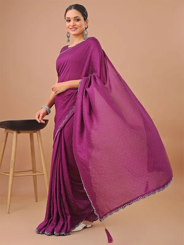 Leelavati_Embellished_Banarasi_Organza_Saree_Purple