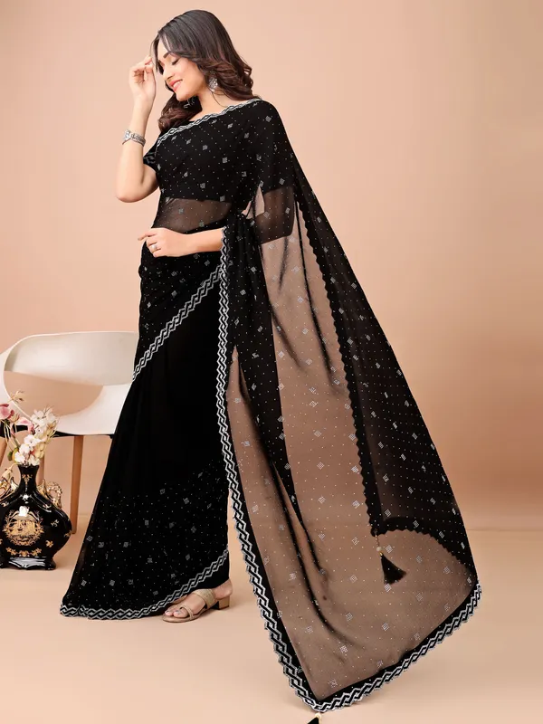Leelavati_Embellished_Bollywood_Chiffon_Saree_Black