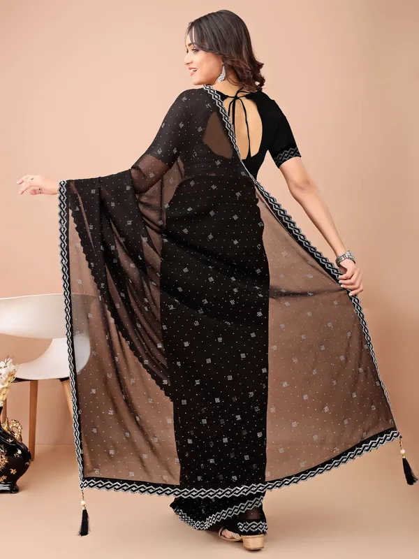 Leelavati_Embellished_Bollywood_Chiffon_Saree_Black