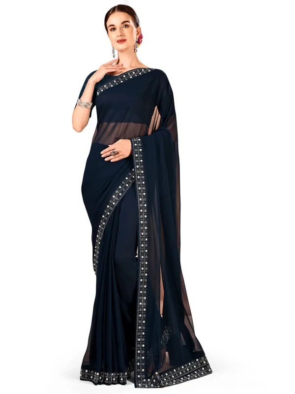 Leelavati_Embellished_Bollywood_Chiffon_Saree_Dark_Blue
