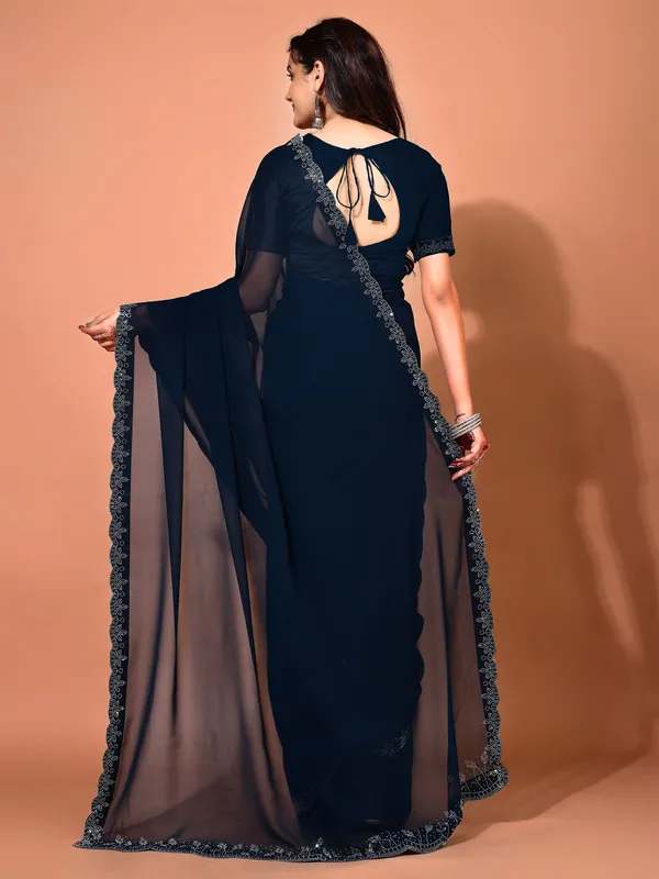 Leelavati_Embellished_Bollywood_Chiffon_Saree_Dark_Blue