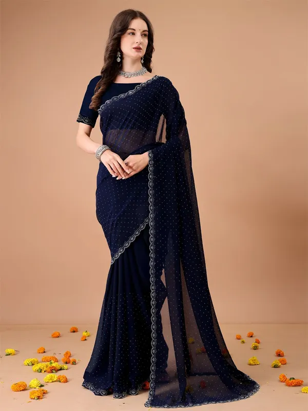 Leelavati_Embroidered_Embellished_Bollywood_Georgette_Saree_Dark_Blue