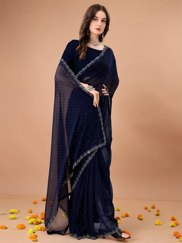 Leelavati_Embroidered_Embellished_Bollywood_Georgette_Saree_Dark_Blue