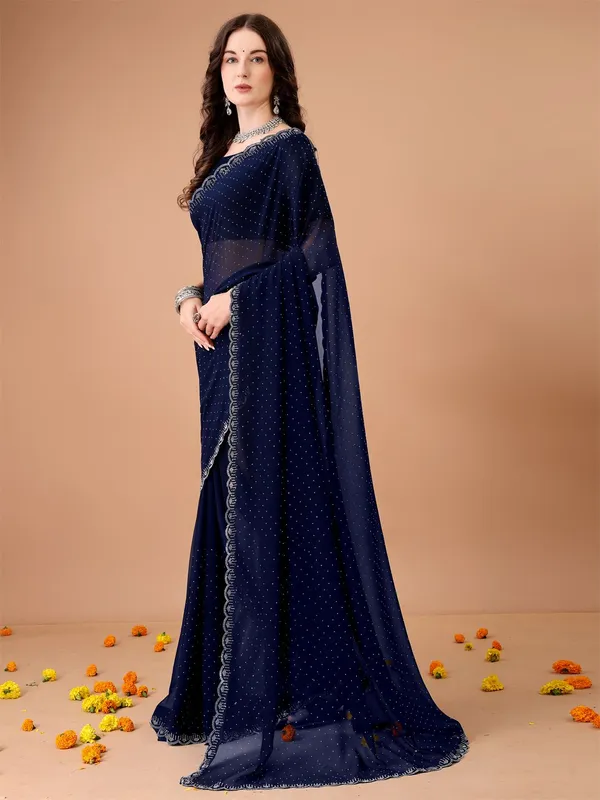 Leelavati_Embroidered_Embellished_Bollywood_Georgette_Saree_Dark_Blue