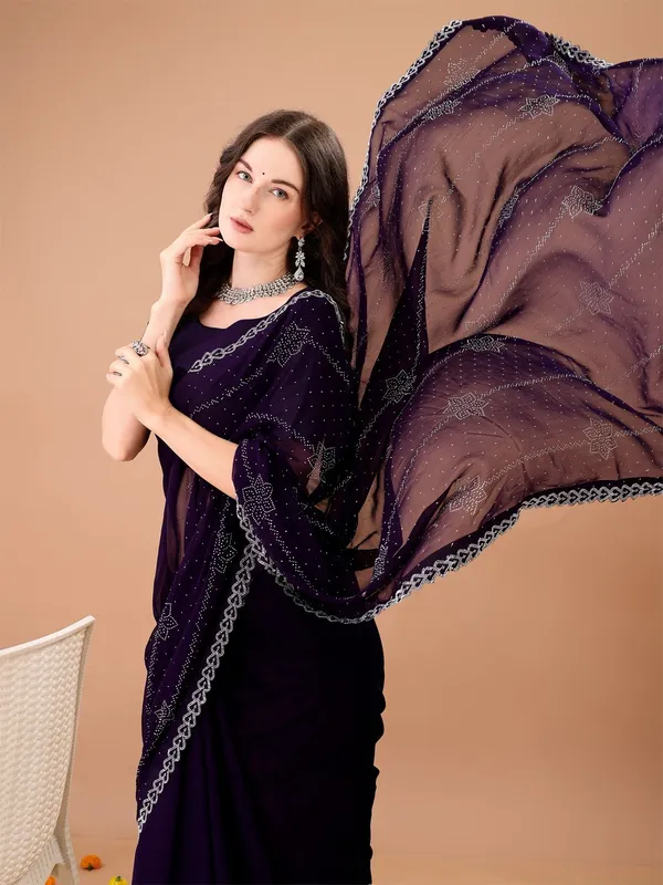 Leelavati_Embroidered_Embellished_Bollywood_Georgette_Saree_Purple