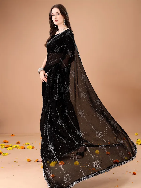 Leelavati_Embroidered_Embellished_Bollywood_Georgette_Saree_Black