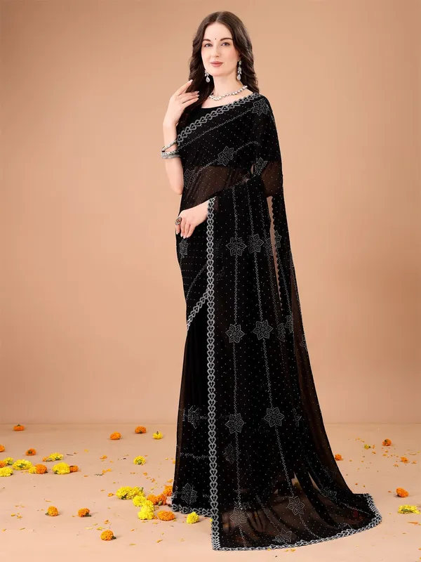 Leelavati_Embroidered_Embellished_Bollywood_Georgette_Saree_Black