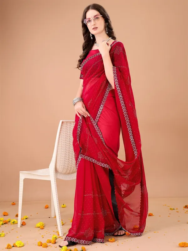Leelavati_Embroidered_Embellished_Bollywood_Georgette_Saree_Red