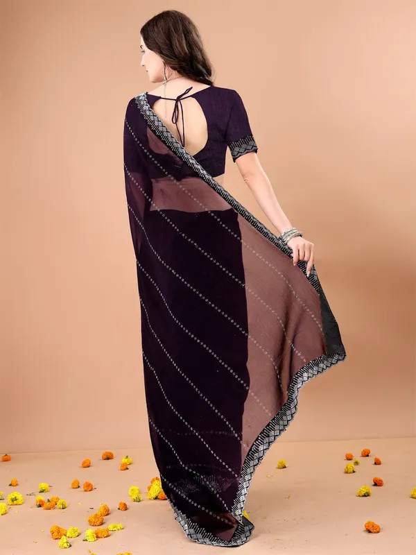 Leelavati_Embellished_Bollywood_Chiffon_Saree_Purple