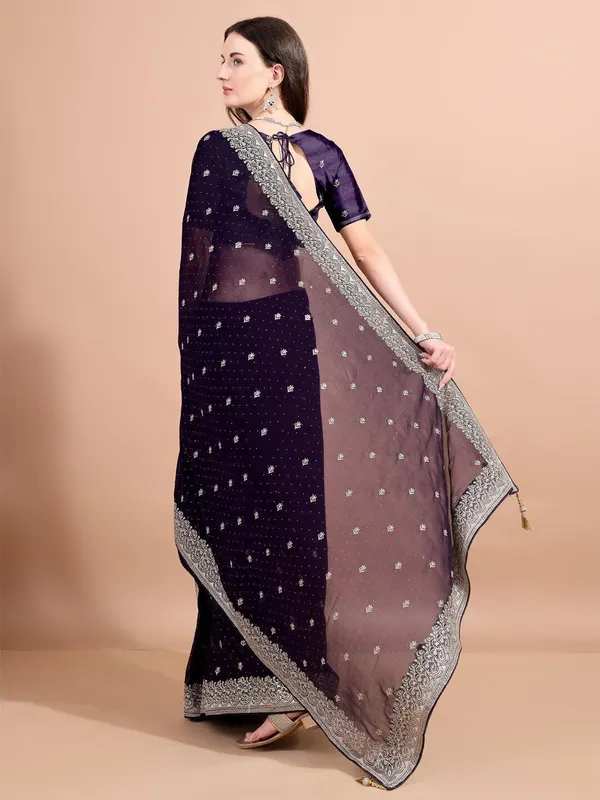 Leelavati_Embroidered_Embellished_Bollywood_Georgette_Saree_Purple