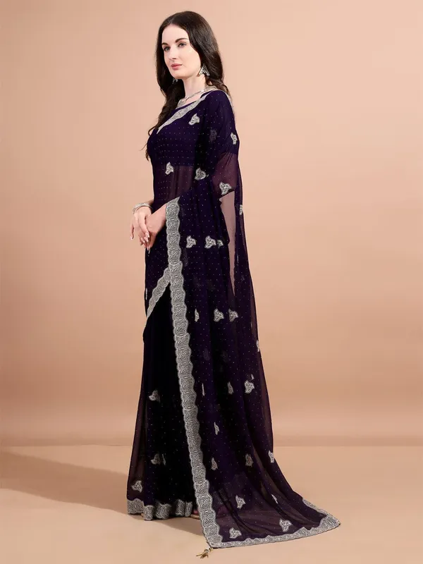 Leelavati_Embroidered_Embellished_Bollywood_Georgette_Saree_Purple