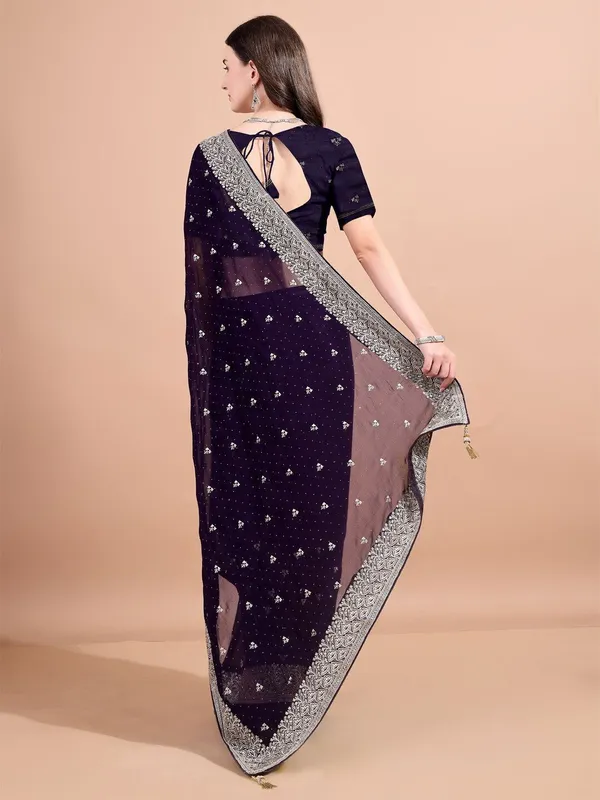 Leelavati_Embroidered_Embellished_Bollywood_Georgette_Saree_Purple