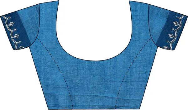 Leelavati_Embellished_Kanjivaram_Silk_Blend_Saree_Blue