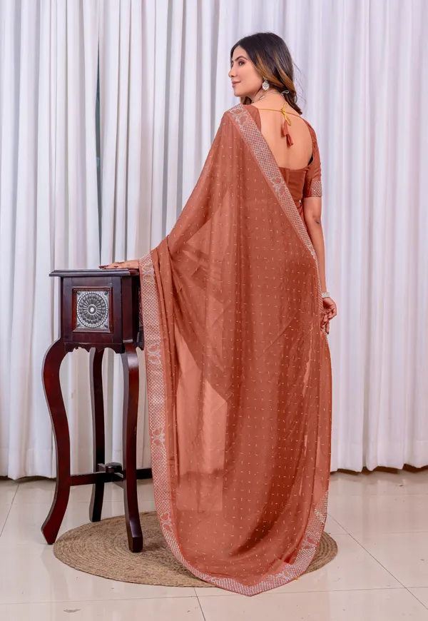 Leelavati_Embroidered_Embellished_Bollywood_Georgette_Saree_Orange