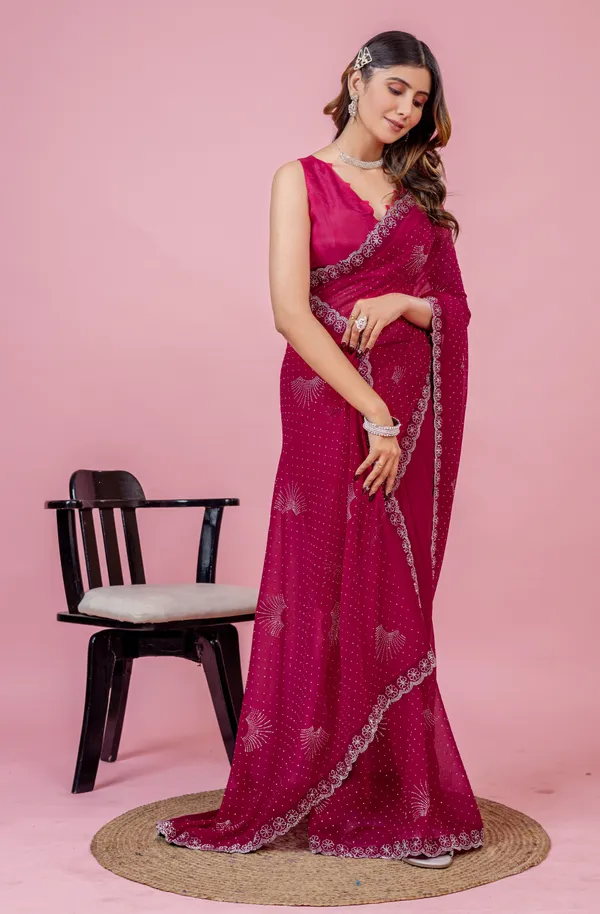 Leelavati_Embroidered_Embellished_Bollywood_Georgette_Saree_Pink