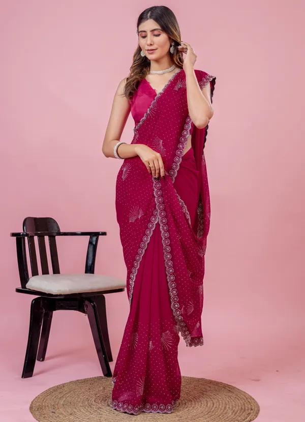 Leelavati_Embroidered_Embellished_Bollywood_Georgette_Saree_Pink