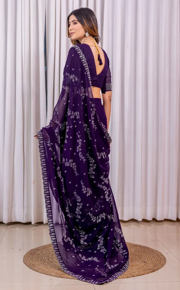 Leelavati_Embroidered_Embellished_Bollywood_Georgette_Saree_Purple