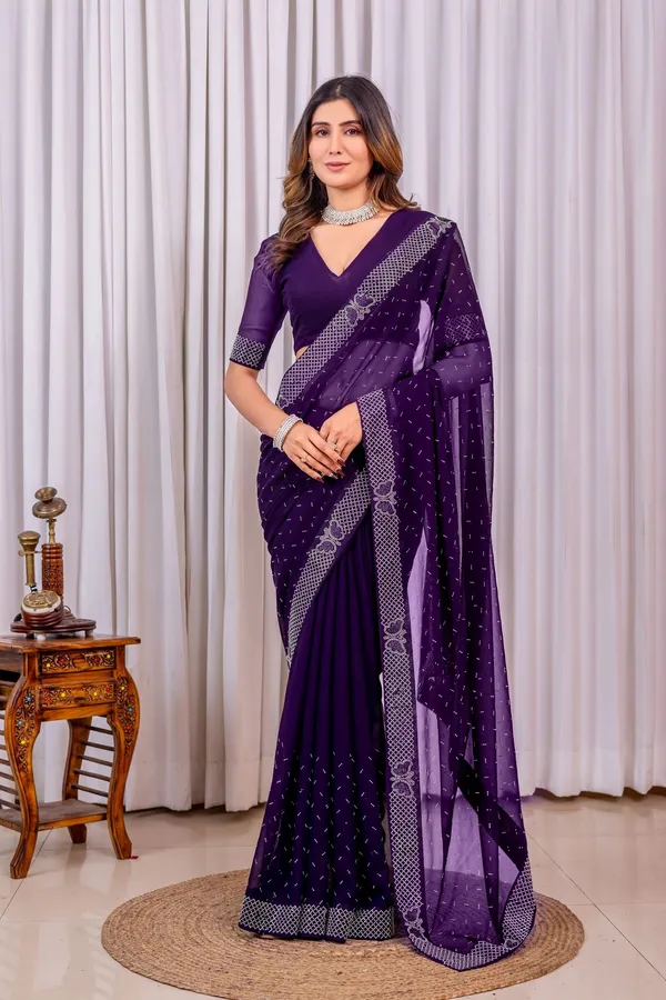 Leelavati_Embroidered_Embellished_Bollywood_Georgette_Saree_Purple