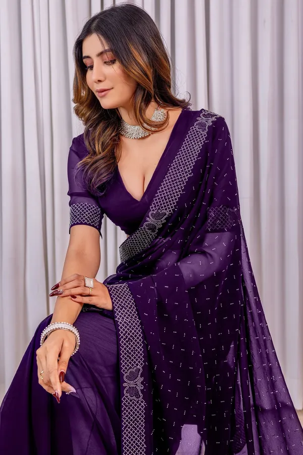 Leelavati_Embroidered_Embellished_Bollywood_Georgette_Saree_Purple