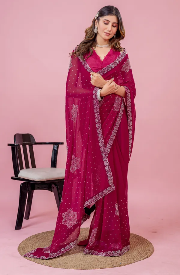 Leelavati_Embroidered_Embellished_Bollywood_Georgette_Saree_Pink