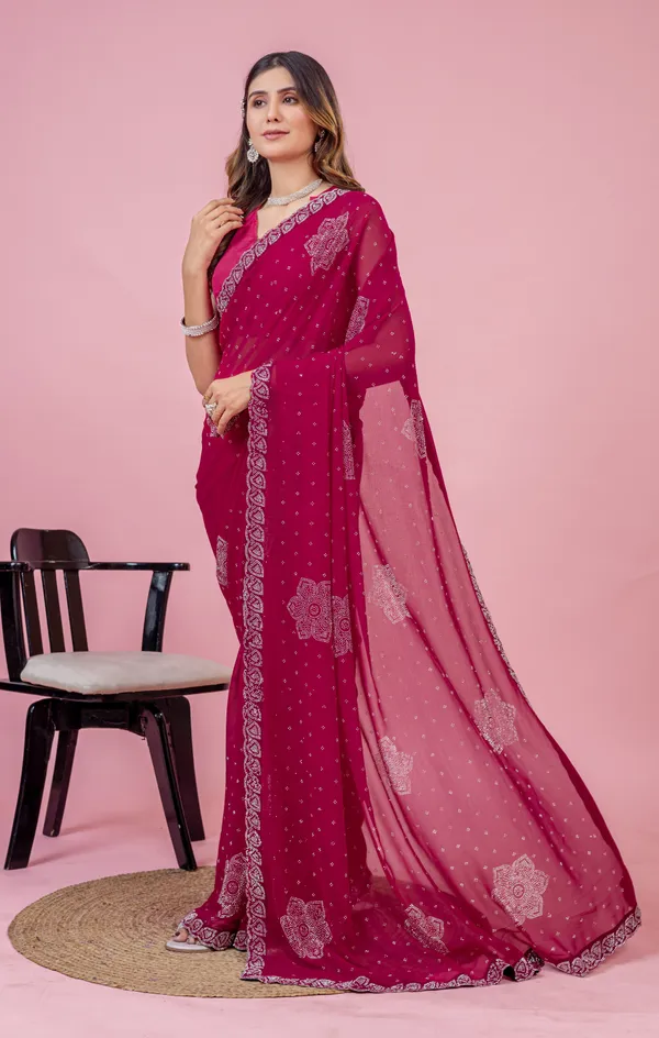 Leelavati_Embroidered_Embellished_Bollywood_Georgette_Saree_Pink