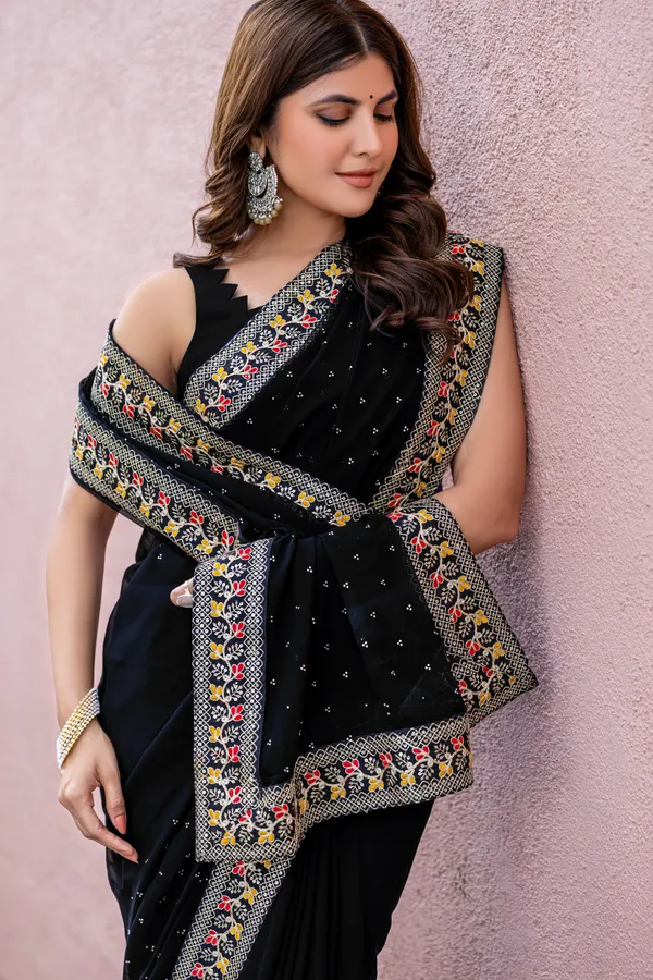 Leelavati_Embellished_Embroidered_Woven_Bollywood_Georgette_Saree_Black